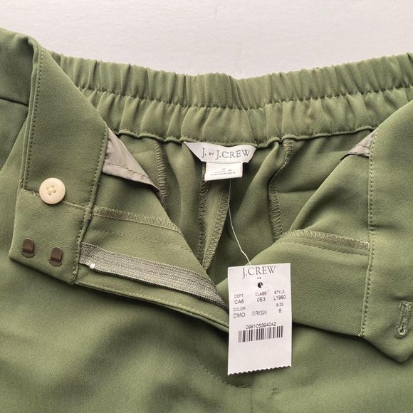 Green J. Crew Stretch Shorts With Pockets Size 6 - Picture 3 of 7